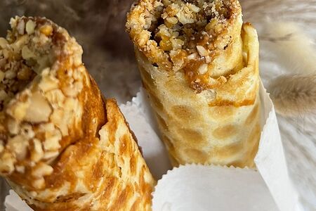 Трубочки с сгущенным вареным молоком