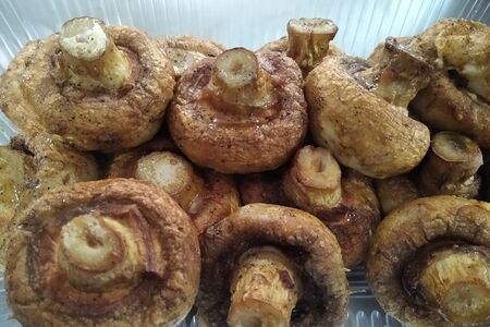 Шампиньоны на мангале