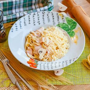 Паста Ветчина и грибы