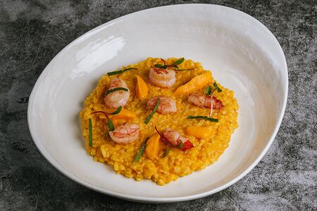 Ризотто из булгура с креветками