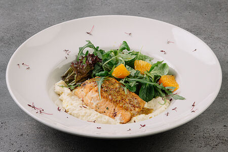 Лосось конфи с апельсином