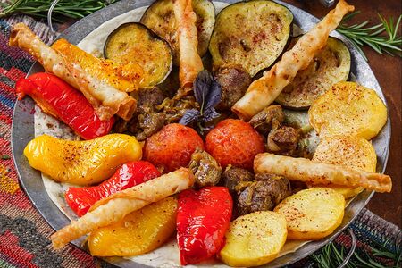 Садж-кебаб из телятины