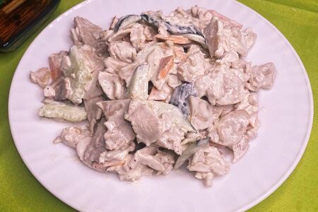 Шампиньоны с курицей и майонезом №122