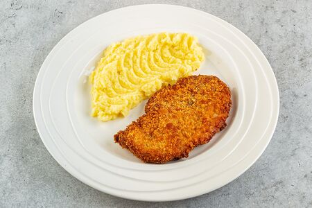 Шницель из курицы с пюре