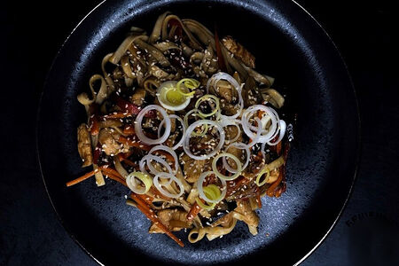 Удон с креветками