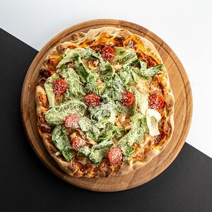 Пицца Цезарь с креветками