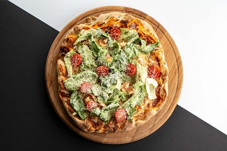 Пицца Цезарь с креветками