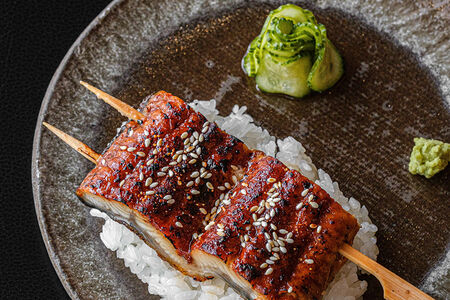 Кушияки с угрем барбекю