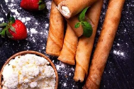 Блины с творогом