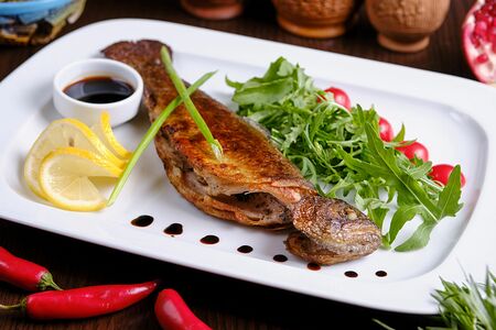 Форель жареная