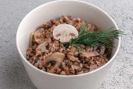 Гречка с шампиньонами