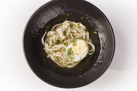 Куриный суп с яйцом