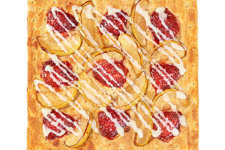 Сладкая пицца Клубника яблоко