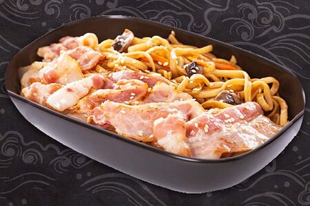 Удон цыплёнок с беконом