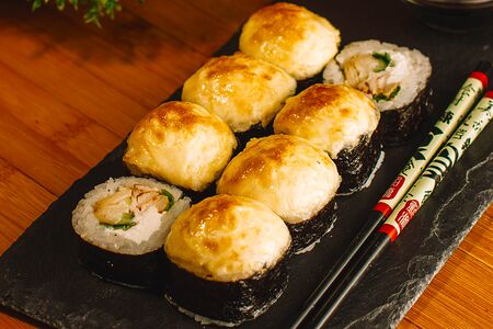 Запечённый ролл с цыплёнком су-вид
