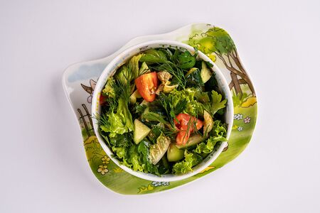 Салат овощной с маслом