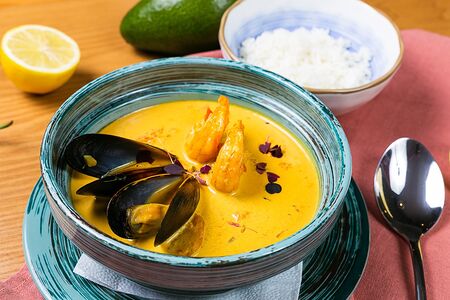 Карри суп с морепродуктами