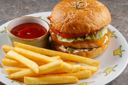 Чизбургер с мясной котлетой