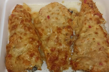 Скумбрия под овощами