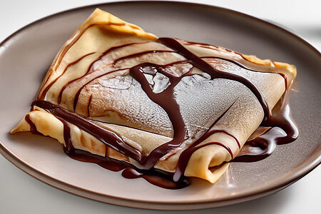 Блин с горячим шоколадом