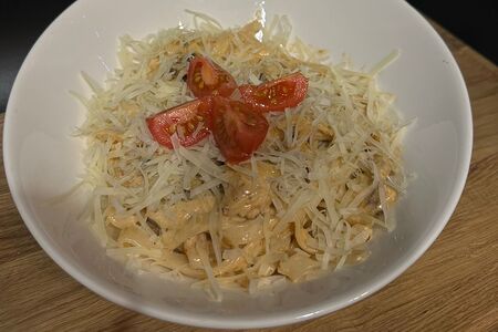 Паста с курицей и грибами