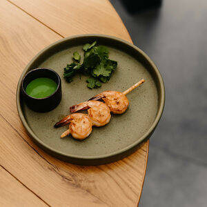 Кушияки из креветки с соусом Васаби