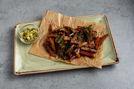 Картофель, жаренный с грибами