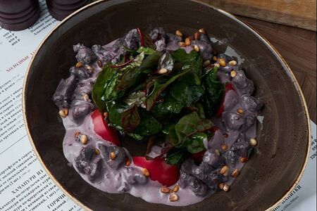 Тёплый салат с печенью