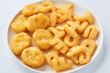 Наггетсы с картофельными буквами