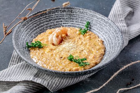 Орзо с креветками