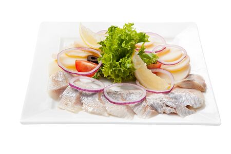 Сельдь с жареным картофелем