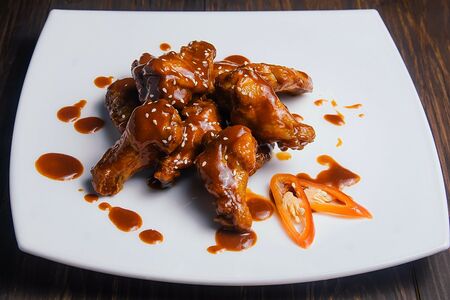 Крылышки в остром соусе