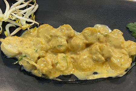 Камчатские гребешки в сливочном соусе