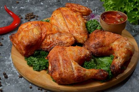 Курица на углях