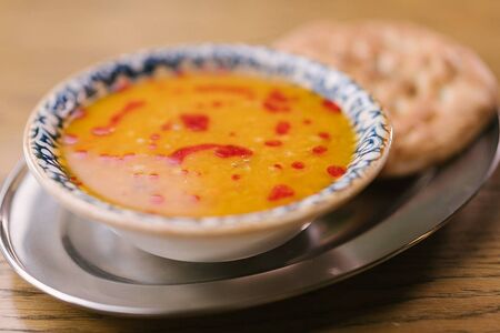 Чечевичный суп с рубленой телятиной