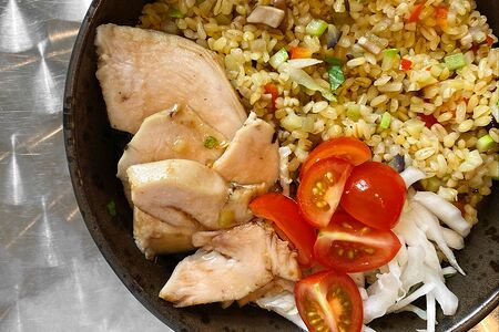 Курица с булгуром в медовом соусе