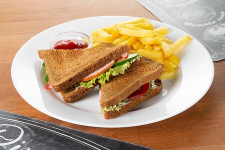 Сэндвич с ветчиной и сыром фри