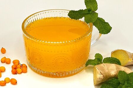 Согревающий чай Облепиха-имбирь