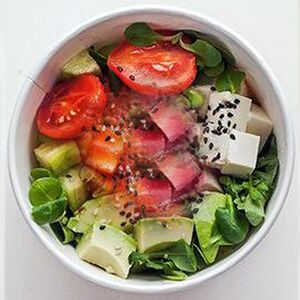 Поке с лососем и тунцом