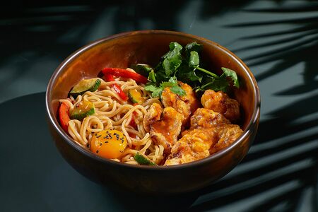 Яичная лапша с курицей