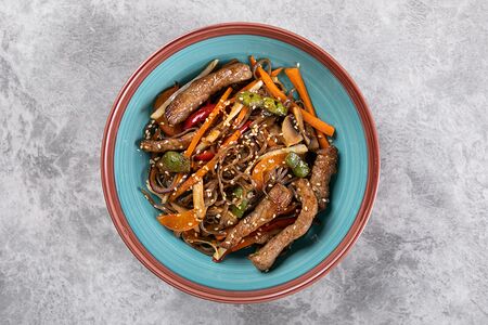 Соба с морепродуктами