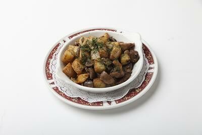 Картофель жареный с грибами