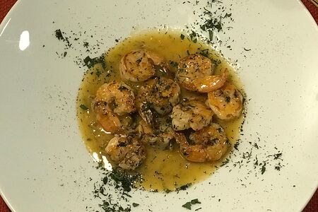 Креветки в чесночном соусе