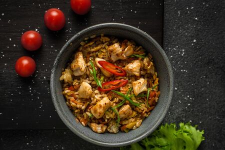 Тяхан с курицей