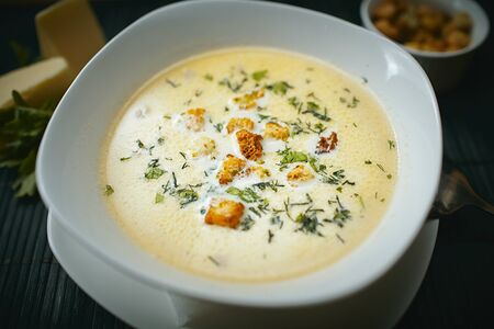 Суп сливочный с грибами