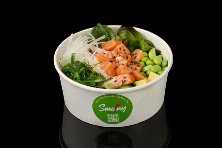 Поке боул с лососем слабой соли