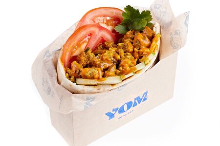 Пита с куриными сердцами и фаршем из куриного филе