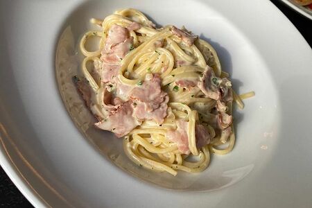 Паста Лингвини карбонара