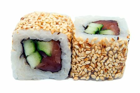 Лосось с огурцом