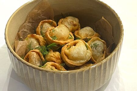 Пельмени жареные